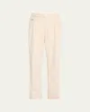 Brunello Cucinelli Men's Cotton Double-pleated Pants In Light Beige