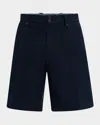 Brunello Cucinelli Men's Cotton Dyed Bermuda Shorts In Blue