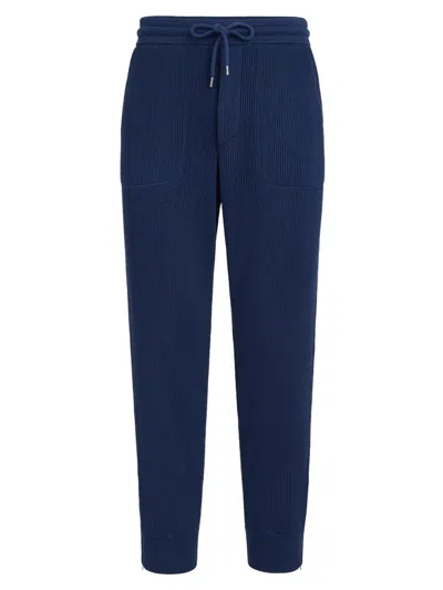 Brunello Cucinelli Ribbed-knit Cashmere Sweatpants In Brown