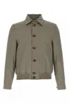 Brunello Cucinelli Men's Khaki Green Bomber Jacket In Green