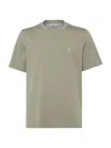 Brunello Cucinelli Crew-neck T-shirt With Printed Logo In Olive