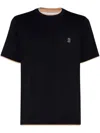 Brunello Cucinelli Men Cotton Jersey Crew-neck T-shirt With Logo And Faux-layering In Multicolor