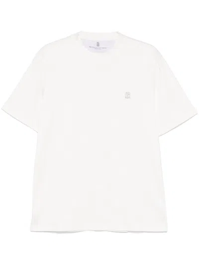 BRUNELLO CUCINELLI BRUNELLO CUCINELLI MEN COTTON JERSEY CREW-NECK T-SHIRT WITH LOGO