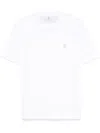 Brunello Cucinelli Men Cotton Jersey Crew-neck T-shirt With Logo And Faux-layering In Multicolor