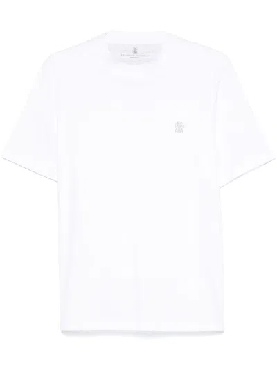 BRUNELLO CUCINELLI BRUNELLO CUCINELLI MEN COTTON JERSEY CREW-NECK T-SHIRT WITH LOGO