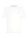 Brunello Cucinelli Cotton Jersey Crew Neck T-shirt With Logo In White
