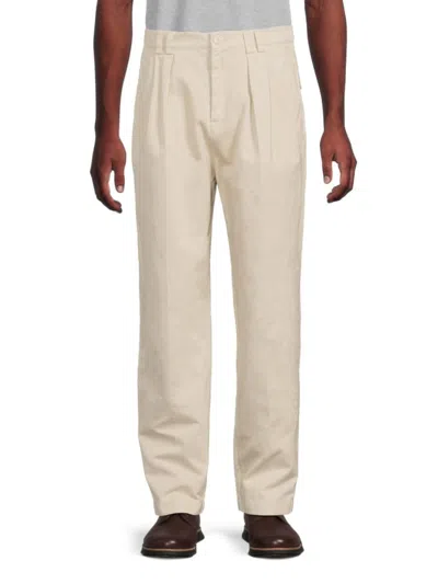 Brunello Cucinelli Men's Cotton Pleated Relaxed-leg Pants In Sand