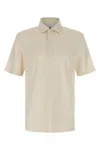 Brunello Cucinelli Classic Cotton Jersey Polo Shirt In Neutral