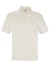 Brunello Cucinelli Cotton Polo Shirt In White