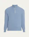 Brunello Cucinelli Zip-fastening Cashmere Polo Shirt In Light Blue