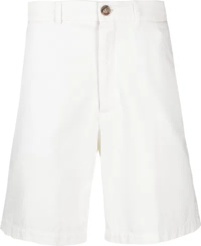 Brunello Cucinelli Men's Cotton Shorts In White
