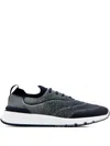 Brunello Cucinelli Runners In Techno Cotton Knit With Termonastrature Shoes In Multi