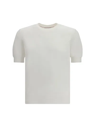 Brunello Cucinelli Men Cotton T-shirt In White