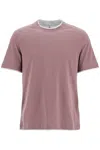 Brunello Cucinelli Man T-shirt Mauve Size 3xl Cotton In Purple