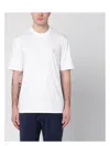 Brunello Cucinelli Light Grey Crew Neck Cotton T-shirt In White