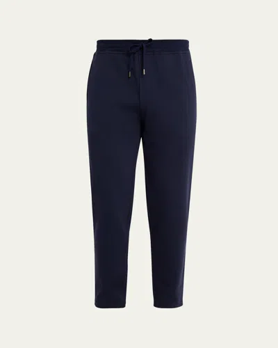 BRUNELLO CUCINELLI MEN'S COTTON TAPERED DRAWSTRING TROUSERS