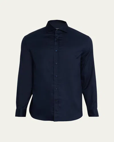 Brunello Cucinelli Men's Cotton Tonal Placket Sport Shirt In Multi