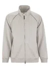Brunello Cucinelli Cotton Sweatshirt With Leather Profiles