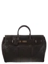 Brunello Cucinelli Men Country Leather Bag With Texture Grain In Multi