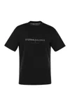 Brunello Cucinelli Crew-neck Cotton Jersey T-shirt With Print In Black
