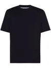 Brunello Cucinelli Layered-effect Crewneck T-shirt In Blue