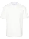 Brunello Cucinelli Men Crew Neck T-shirt With Faux-layering In White