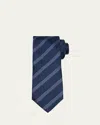 Brunello Cucinelli Men's Cross Stitch Stripe Tie