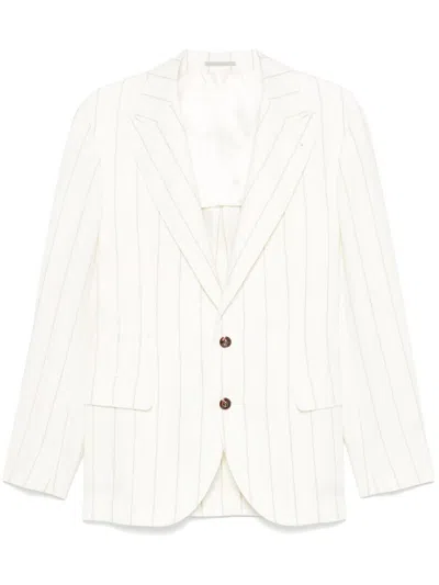 Brunello Cucinelli Men Deconstructed Blazer In Multicolor