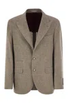 Brunello Cucinelli Men Deconstructed Jacket In Yack In Beige