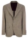 Brunello Cucinelli Men Deconstructed Jacket In Yack In Cream