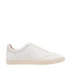 Brunello Cucinelli Logo-print Leather Sneakers In White