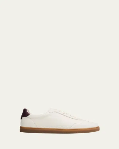 BRUNELLO CUCINELLI MEN'S DEERSKIN LEATHER T-TOE SNEAKERS