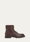 Brunello Cucinelli Leather Lace-up Boots In Cowboy