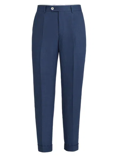 Brunello Cucinelli Pleated Trousers In Blue