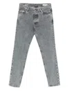 Brunello Cucinelli Straight Leg Jeans With Faded Effect And Five-pocket Design In Gray