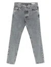 Brunello Cucinelli Five-pocket Trousers With Belt Loops And Contrast Stitching In Gray
