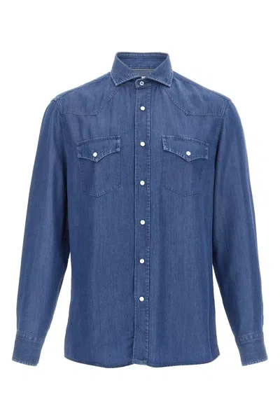 Brunello Cucinelli Denim Shirt Shirt And Blouse Blue