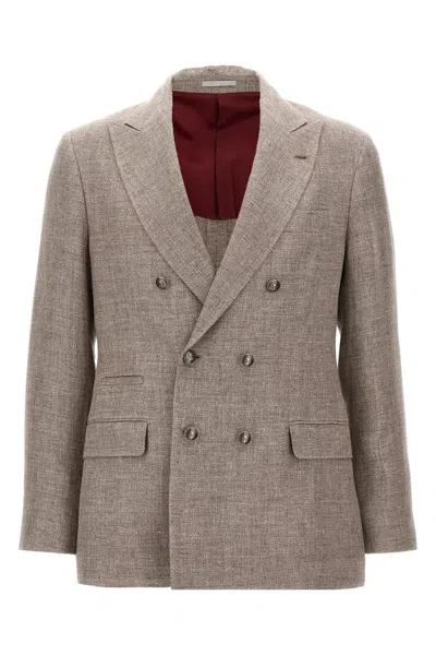 BRUNELLO CUCINELLI BRUNELLO CUCINELLI MEN DIAGONAL DECONSTRUCTED BLAZER