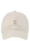 Brunello Cucinelli Men's Diagonal Linen, Wool And Silk Baseball Cap With Embroidered Logo