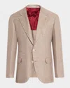 Brunello Cucinelli Check-pattern Blazer In Bark