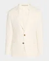 Brunello Cucinelli Men's Diagonal Twill Single-breasted Sport Coat In Off White