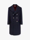 Brunello Cucinelli Martingale Double-breast Coat Men In Blue