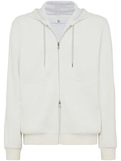 BRUNELLO CUCINELLI BRUNELLO CUCINELLI MEN DOUBLE CLOTH HOODED SWEATSHIRT