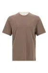 Brunello Cucinelli Double Layer T-shirt Multicolor In Brown