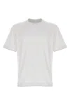 Brunello Cucinelli Double Layer Cotton T-shirt With Crewneck Design In White