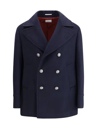 BRUNELLO CUCINELLI BRUNELLO CUCINELLI MEN DOUBLE WOOL FLANNEL CABAN