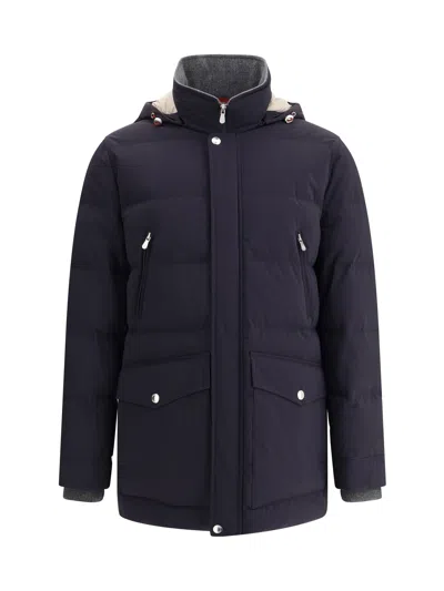 BRUNELLO CUCINELLI BRUNELLO CUCINELLI MEN DOWN JACKET WITH HOOD