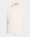 Brunello Cucinelli Men's Down Quilted Nylon Full-zip Vest In Neutral