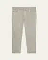 Brunello Cucinelli Men's Dyed Denim Five-pocket Pants In Khaki