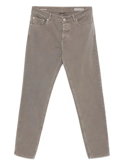 Brunello Cucinelli Dyed Denim Pants In Brown
